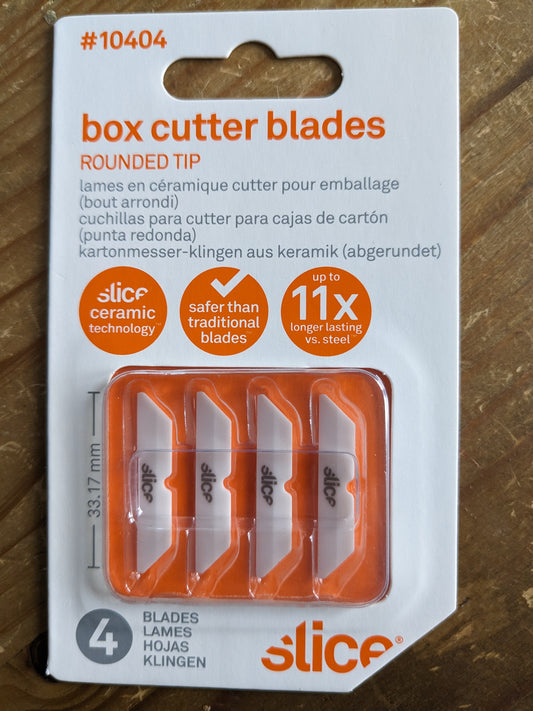 SLICE BOX CUTTER BLADES - ROUNDED TIP - PACK OF 4